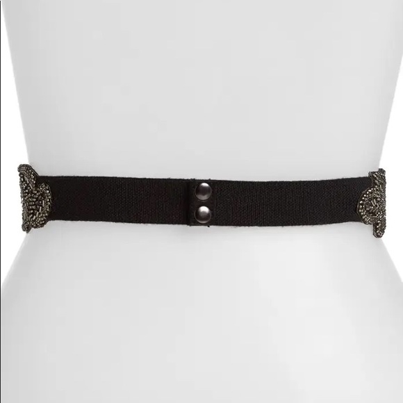 Hinge metallic beaded leaf waist belt main image 5